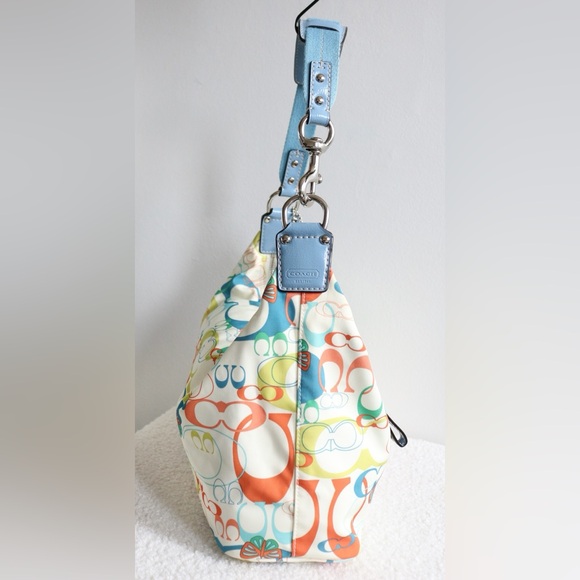 Y2K Coach Logo Optic Butterfly Hobo Bag & Matching Wallet/Wristlet - Picture 6 of 13